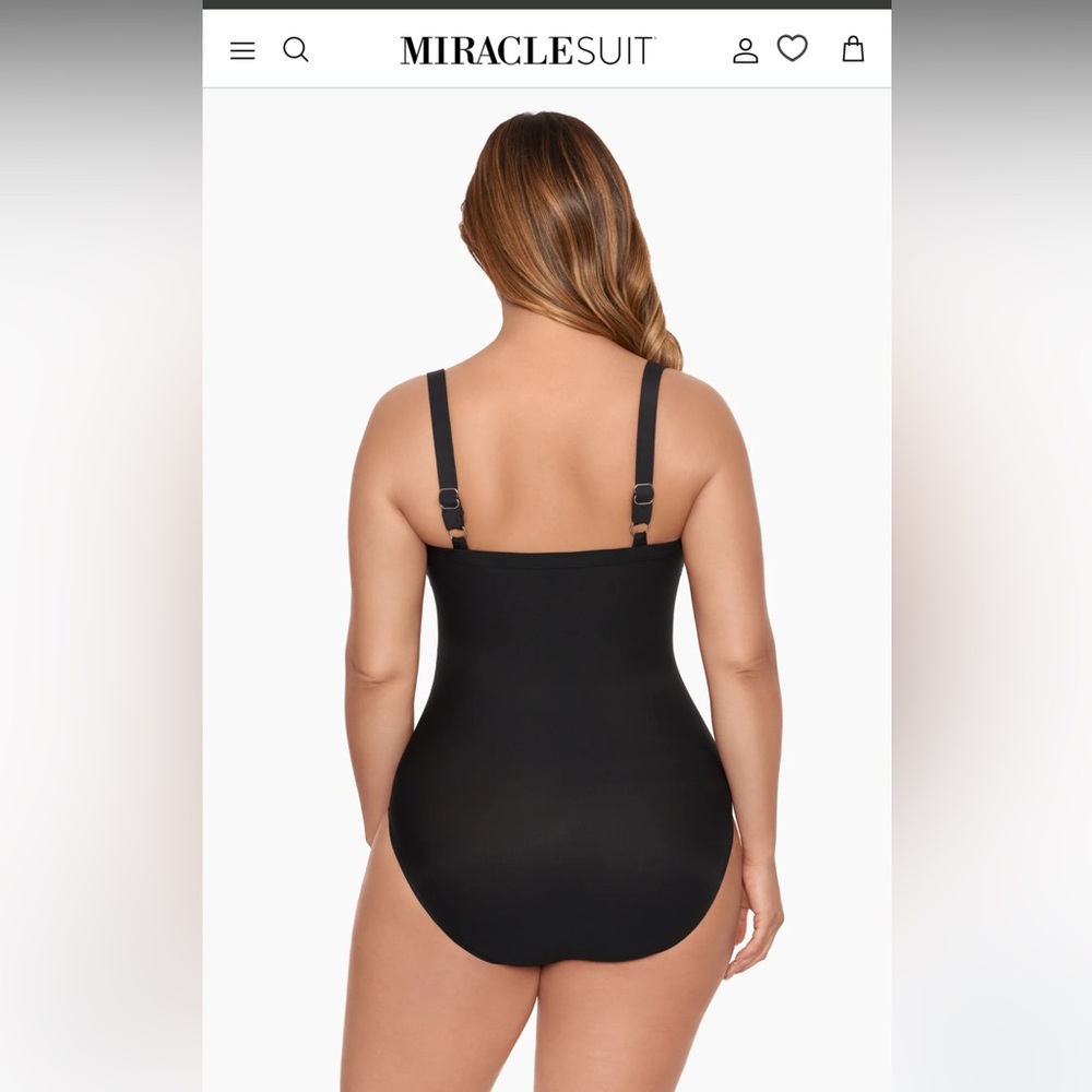 MIRACLESUIT DD-Cup Kara One Piece in Colorblock size 14DD black/white NWT cruise - Picture 10 of 14